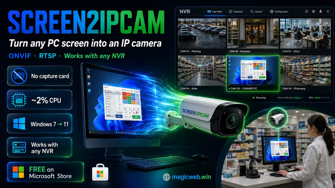 Screen2ipcam — turn any PC screen into an IP camera
